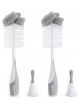 Munchkin Bottle And Nipple Brush Set, 2pc - Easy Grip Sponge Cleaners for Baby Bottles, 0+ Months - Assorted 6