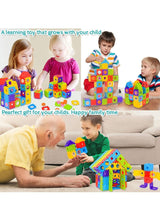 CHU DAI Children's building block set, building block house ，Preschool Building Set, Sensory Montessori Toys for Children, Toddler Blocks for Boys and Girls(350 pieces) 2