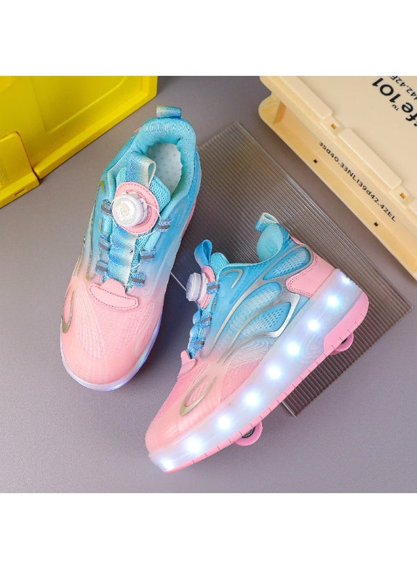 MIXSNOW Shoes with Wheels LED Light Shoes Skate Shoes Kids Gifts Boys Girls Shiny Roller Skates