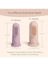 Moonkie Baby Finger Toothbrush Tongue Oral Cleaner Kit for 3 Months +, 3 Pcs (Blue/Mint/Blue) 1