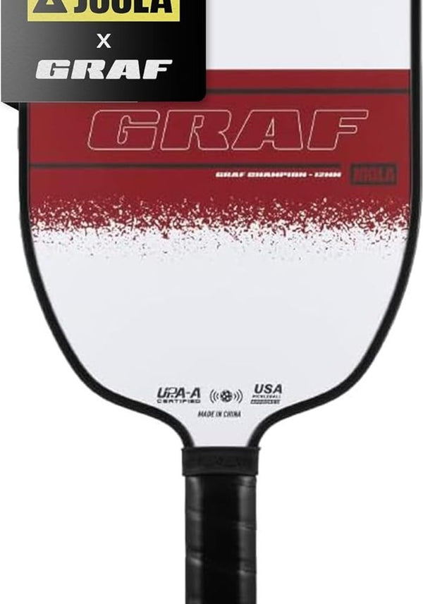 JOOLA GRAF Champion 12mm Pickleball Paddle - Agassi Shape with Extended Sweet Spot