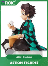 GROIC Demon Slayer - Onigiri Tanjiro, Kamado Tanjirou Figure Ghost Slayer Figure Eat Rice Balls Series Action Figure Toys Desktop Decoration Gift Anime Fan Collection(Onigiri Tanjiro) 2