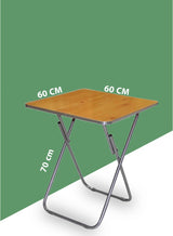 DBLEW Folding Metal Camping Table 60x60x70 cm Portable Indoor Outdoor Dining Desk 3