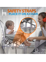 MissTiara Baby Seat Booster High Chair, Space Saver High Chair, Portable High Chair, Folding Booster Feeding Chair, with Travel Bag (Grey) 2