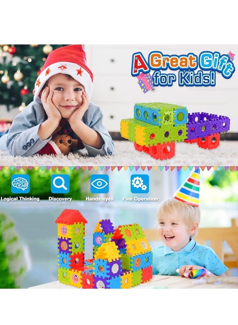 CHU DAI Children's building block set, building block house ，Preschool Building Set, Sensory Montessori Toys for Children, Toddler Blocks for Boys and Girls(350 pieces)