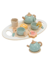 Beauenty Wooden Tea Party Set for Little Girls Boys,Wooden Tea Toys with Tea Pot Cups,Toddler Tea Set Play Kitchen Accessories for Kids Tea Party Toys,Princess Kitchen Tea Party Pretend Play Toy 5