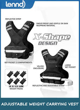 LENND Weighted Vest for Men and Women 1.8KG-5KG Adjustable Vest with 6 Iron Blocks and Weights for Home Workout, Adjustable Weight Vest Sports Set for Cardio and Strength Training 2