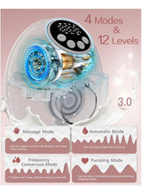 chiteng Hands Free Breast Pump - Wearable Breast Pumps with 4 Modes 12 Levels, Portable Breast Pumping for Work Travel Night with Leak-Proof Flange, Ideal for Breast Pump, 1 Piece 3