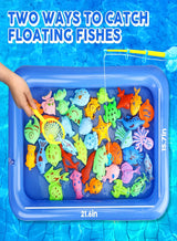 CHU DAI Magnetic Fishing Game for Kids 3-5 with Toddler Fishing Poles,Bath Toys for Kids Ages 4-8,Magnetic Poles Game are Designed for Little Hands 2