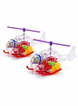 CHU DAI 2 Pack Wind-Up Helicopter Toys, No Batteries Needed, Spinning Propeller & Forward Rolling Action, Fun Mini Toy for Kids and Small Gifts 5