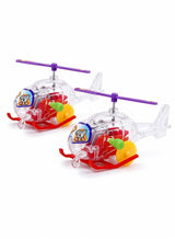 CHU DAI 2 Pack Wind-Up Helicopter Toys, No Batteries Needed, Spinning Propeller & Forward Rolling Action, Fun Mini Toy for Kids and Small Gifts 6