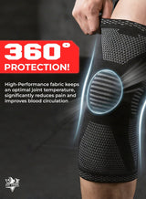 FIT TRIBE 2 Pcs Knee Support Brace for Men & Women - Adjustable Compression Knee Pad with Dual Straps for Patella Support, Joint Pain and Ligament Protection - Breathable Neoprene Knee Brace for Running, Basketball, Workout, Cycling & Daily Use 3