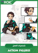GROIC Demon Slayer - Onigiri Tanjiro, Kamado Tanjirou Figure Ghost Slayer Figure Eat Rice Balls Series Action Figure Toys Desktop Decoration Gift Anime Fan Collection(Onigiri Tanjiro) 6