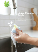 Zenito Baby Bottle & Nipple Cleaning Brushes - 4 PACK Baby Bottle Cleaning sponge Brush with long handle, Includes Nipple Cleaner , Bottle Clip, Water Bottle & Straw Cleaner, Multicolor 2