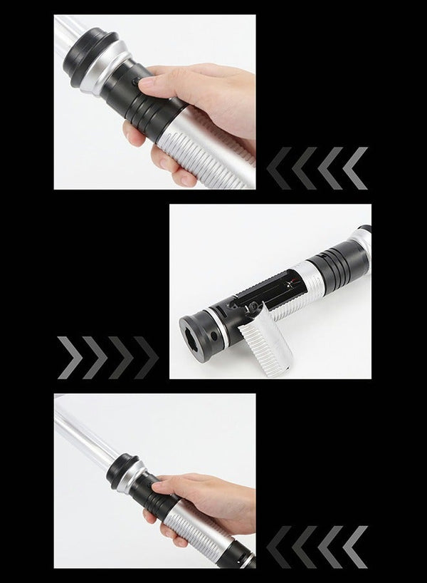 GROIC 2pcs Dueling Lightsaber, 2-in-1 Retractable Lightsaber, 7-color Light-up Sword Toy, Children's Dress Up Accessories, Cosplay Props