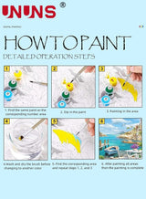 UNUNS Paint by Number For Adults,Beginner Canvas Painting by Numbers Kits With Brushes And Acrylic Paint,40x50cm 2