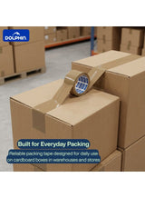 Dolphin High-Quality Brown Packing Tape 48 mm × 50 Yards – Pack of 6, 50 Micron Strong Adhesive Tape for Secure Carton Sealing & Packaging 1