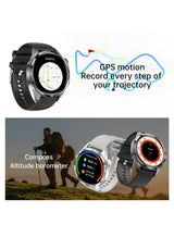 Men's Smart Watch, 1.53-Inch High-Definition Touch Large Screen, GPS Positioning, Bluetooth Call, Health Monitoring, IP67 Waterproof Sports Smartwatch, WATCH5PRO Tape Black 3