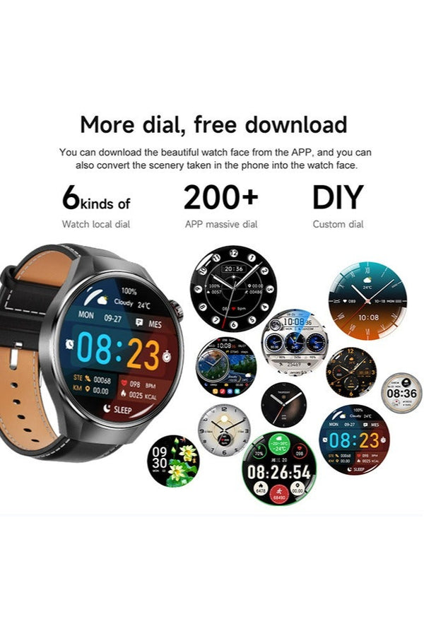 Men's Smartwatch 1.75" AMOLED, Bluetooth Calls, Sleep Monitor, Fitness Tracker, IP67 Waterproof Smart Watch for Men, Compatible with Android/iOS, Voice Assistant