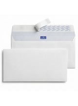 Dolphin White Pocket Envelopes 4.5 x 9 Inch 80 GSM Peel & Seal Closure, Pack of 50 5
