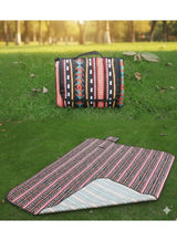 diu toyz Park Mat Picnic Blanket Waterproof Beach Blanket Waterproof Picnic Blanket Portable Picnic Mat Portable Beach Mat Camping Carpet Outdoor Majlis Carpet (200X150) Arabic Inspired Design (Black Pattern) 4