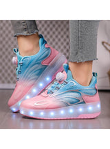 MIXSNOW Shoes with Wheels LED Light Shoes Skate Shoes Kids Gifts Boys Girls Shiny Roller Skates 3
