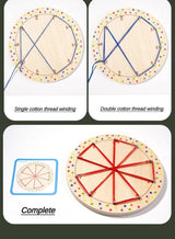 YelaJoy Toys Wooden Geoboard, Montessori Educational Toys Geometry Geoboard Elementary School, Educational Games for Children 3 4 5 6 Years Old,Interactive Games Gift for Girls 1