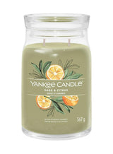 YANKEE CANDLE Sage & Citrus Jar Candle 567grams - 2 wick Scented candle 20oz | 65 hrs burn-time | Perfect for Gifting, Home Décor, Parties & Room Perfuming | Ideal for Living room and Office Décor 1