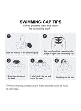 DEXO Silicone Swimming Cap – Stretchable, Comfortable Fit, Non-Slip, Hair Protection Swim Cap for Men & Women, Black 3
