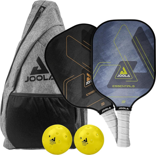 JOOLA Essentials Pickleball Paddle Set with 2 Paddles, 2 Balls, and Carry Bag