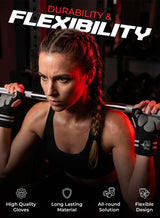 FIT TRIBE Workout & Weight Lifting Gloves for Men & Women - Non-Slip Grip, Adjustable Wrist Support, Breathable, Lightweight Training Gloves for Home Gym and Fitness Accessories 3