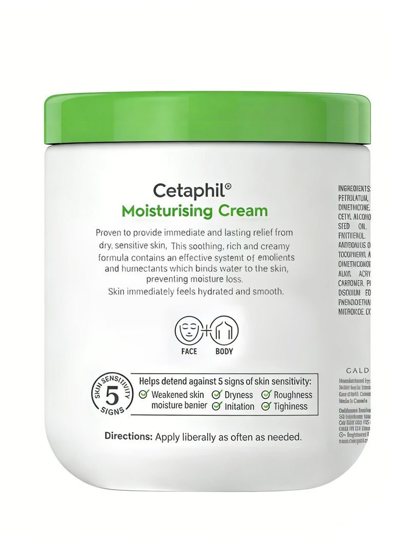 Cetaphil White Moisturising Cream 550g - Non-Irritating Formula for Dry & Sensitive Skin