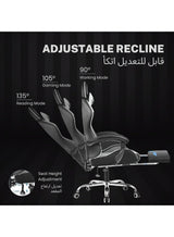 GTPLAYER #1USA Ergonomic Gaming Chair with USB Massage Cushion, Footrest & Armrests – PU Leather Computer Video Game Desk Chair with Adjustable Lumbar Support & Headrest for Gaming & Office (Black) Black 5