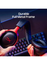 HyperX Cloud III 有线游戏耳机，适用于 PC / PS5 / PS4 / Xbox Series X/S，53mm 倾斜式驱动单元，降噪功能，带 LED 麦克风静音指示灯，10Hz-21kHz 频率响应，黑/红配色 | 727A9AA 5