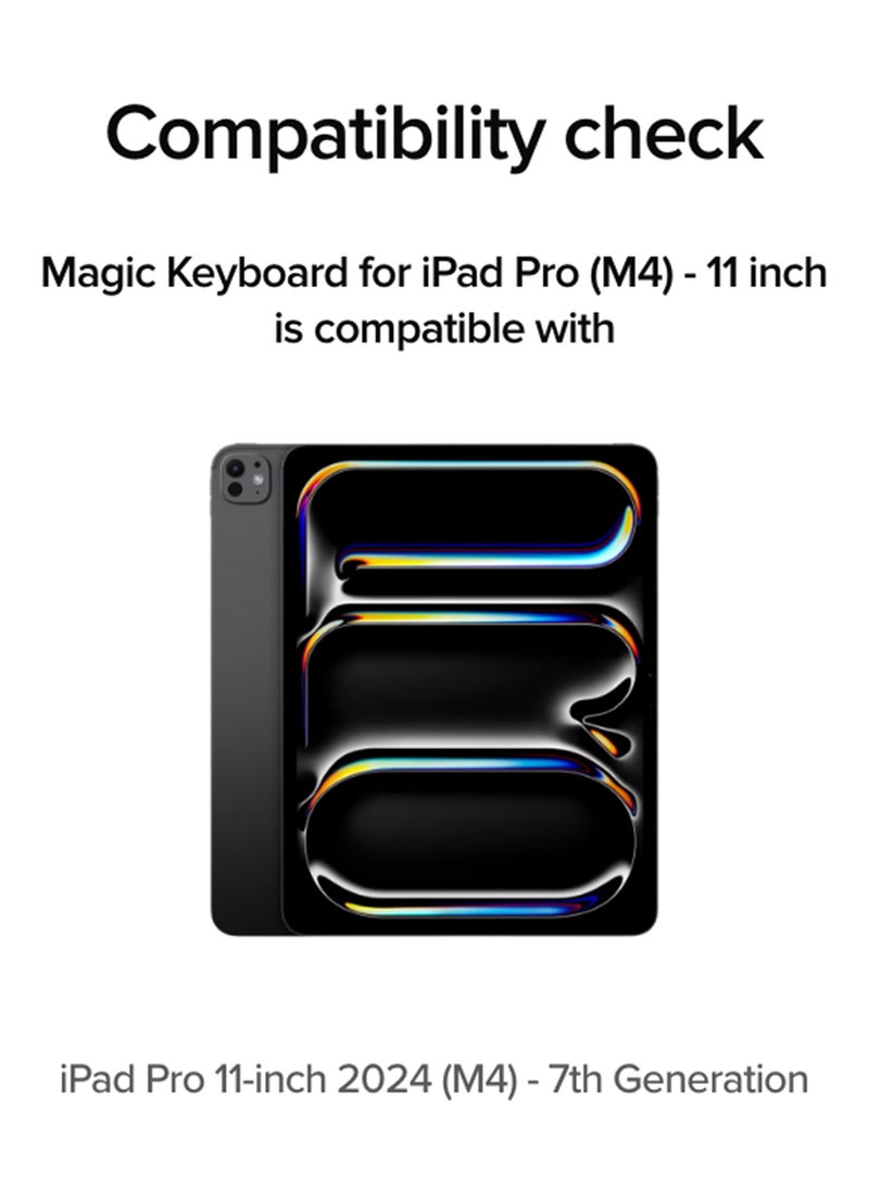 iPad Magic Keyboard for iPad Pro 11-inch (M5 and M4), Great Typing Experience, Built-in Trackpad, Function Row - Interntational English - Black