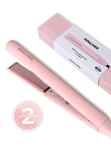 DOSCHER Ceramic Hair Straightener and Curler with 3D Floating Ceramic Plates – Anti-Scald Rounded Design, Up to 230°C (450℉) High Heat, Dual Voltage, Auto Shut Off, 2m Swivel Cord, 2 Year Warranty 1