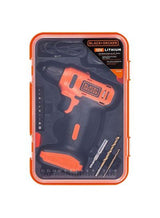 BLACK+DECKER Cordless Drill Driver, 12V 1.5Ah, 900 RPM, 13 Piece Bits, Kitbox, For Drilling & Fastening, LED Light, Soft Grip, Variable Speed, Lightweight, Compact Storage, Orange/Black - LD12SP-B5 Orange/Black 4