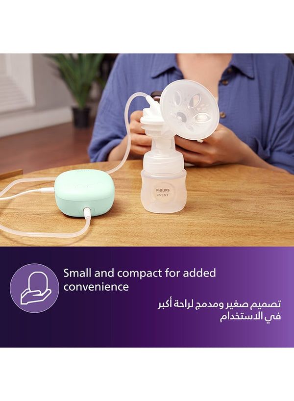 Philips Avent (Daisy) Essential Single Electric Breast Pump | No.1 Brand Recommended by Moms Worldwide | Soft Adaptive Silicon Cushion | One Size Fits all | 4 + 4 Expression and Stimulation Settings | Quiet Motor | USB Charging SCF323/11