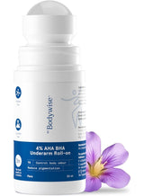 Be Bodywise 4% AHA BHA Underarm Roll on | With 2% Lactic Acid, 1% Mandelic Acid, 1% Salicylic Acid | Prevents Odour, Reduces Pigmentation | For Radiant Underarms | Suitable For Sensitive Skin | Flora 50ml 1