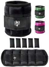 FIT TRIBE 2pcs Adjustable Ankle Weights 1-5 lbs Each, 2-10 lbs Pair Leg Weights, Perfect for Strength Training, Fitness, Core Workouts, Walking, and Jogging, Comfortable Secure Fit for Men & Women (Black) 1
