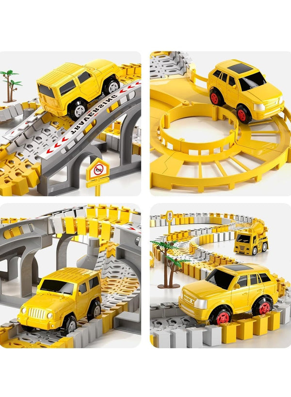 CHU DAI Race Tracks Toys Sets for Boys Kids, Construction Electric toy car , Christmas Birthday Gifts Toys for 3 Year Old Boys and up.(140PCS)