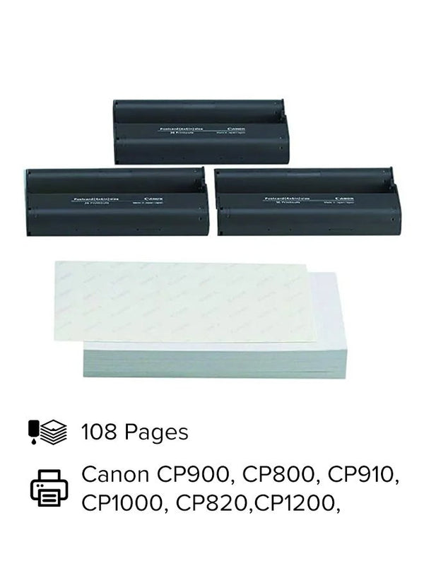 Canon Selphy CP KP-108IN Ink/Paper Set ‎Glossy White