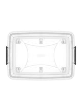 Cosmoplast 82L Clear Plastic Storage Box With Wheels & Lockable Lid (Transparent) Transparent 82.0Liters 3