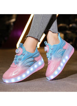 MIXSNOW Shoes with Wheels LED Light Shoes Skate Shoes Kids Gifts Boys Girls Shiny Roller Skates 4
