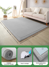 URbazaar 2 CM Thick Baby Play Mat, Nursery Area Rug Coral Velvet Crawling Rugs for Toddler Children Play Mat Yoga Mat Exercise Pads Carpet, Home Decor for Nursery, Kids Bedroom, 180 * 200 1