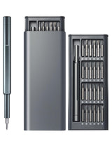 Home Care 24 in 1 Mini Screwdriver Magnetic Driver Bits Set S2 Alloy Steel Pocket Manual Screwdriver Tool Set Repair Tool Kit Grey 6