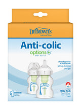 Dr. Brown’s Pack Of 2 Baby Anti-Colic PP Options+ Wide Neck Feeding Bottle, 2 X 150 ML, Level 1 Teat, 0 Months + 1