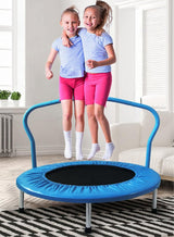 Sky Land Fitness 36" Jumping Trampoline For Kids | Fitness Rebounder With Removable Foam Handle & Safety Pad/Bungee Cords, Stable & Quiet Exercise Rebounder For Indoor & Outdoor, EM-8101 3