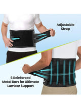 Back Brace for Lower Back Pain Women Men Lumbar Support Back Brace Belt for Sciatica, Scoliosis, Herniated Disc Adjustable Straps, Large 5