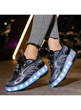 MIXSNOW Shoes with Wheels LED Light Shoes Skate Shoes Kids Gifts Boys Girls Shiny Roller Skates 4
